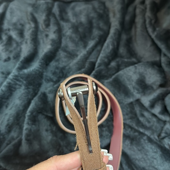 Emporio Armani NWT Light brown soft skinny belt size 42 - Picture 4 of 8